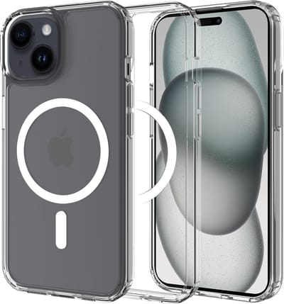 Just in Case hoesje geschikt voor iPhone 15 - Compatibel met MagSafe - Military Grade Backcover - Transparant