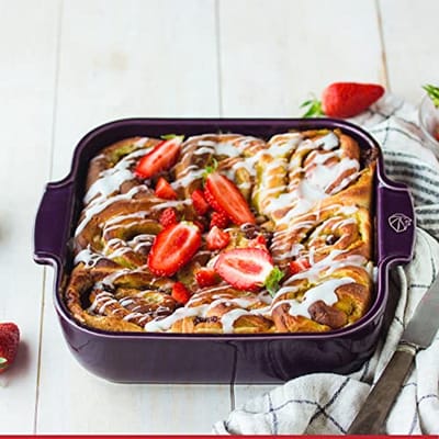Vierkante Bakvorm in Aubergine Kleur voor Perfecte Taarten en Nagerechten