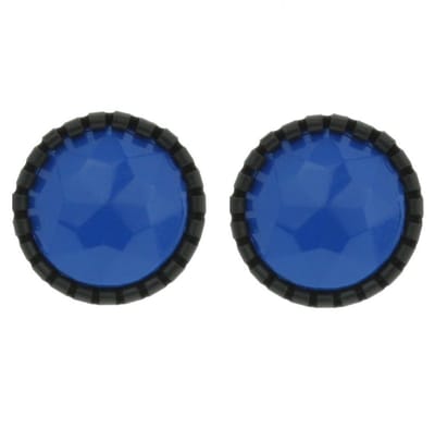 Behave - Oorstekers dames - Blauw kunststof retro - Tijdloze stijl