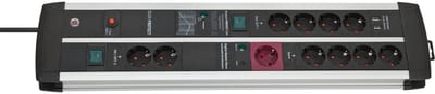 Premium-Protect-Line 120.000A automatische Main-Follow stekkerdoos met overspanningsbeveiliging en USB 11-voudig Duo 3m H05VV-F 3G1,5 1 Main 4 Follow 4 Permanent