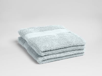 Yumeko handdoeken terry bubble blauw 50x100 - 2 st - Hotelkwaliteit - Bio, eco & fairtrade