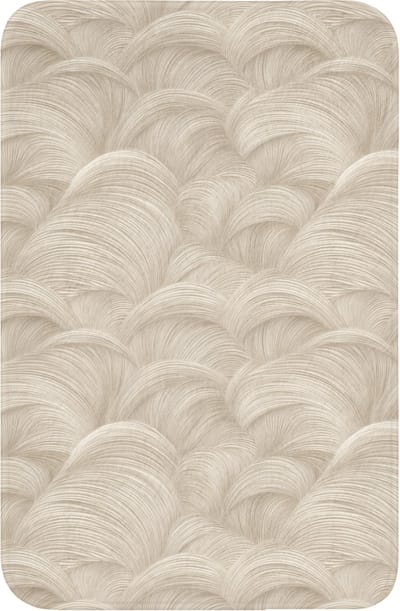 WC mat 40x60 cm - Antislip - Bogen - Patroon - Beige - Toiletmat - Vloermat - Douchemat - Toilet tapijt - Toiletmatten
