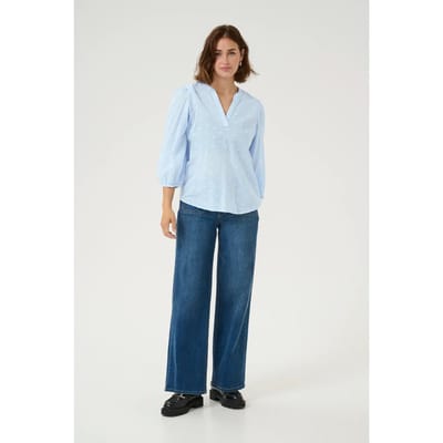Kaffe Blouse Kajollia Blouse 10508453 164016 Soft Chambray Dames Maat - W34