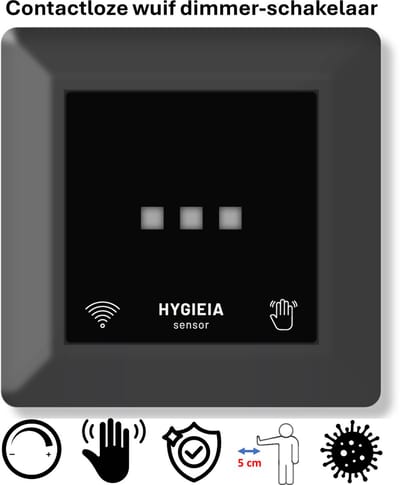 Freelux Aanraakvrije bediening | led-dimmer | 230VAC - 250VA/1,1A | Signaal zwart mat gelakt