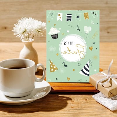 Verjaardagskaarten Set - Wenskaarten Vouwkaarten - Verjaardag Wensen - Premium Papier Kwaliteit - 15 Stuks 12x18cm - Multicolor