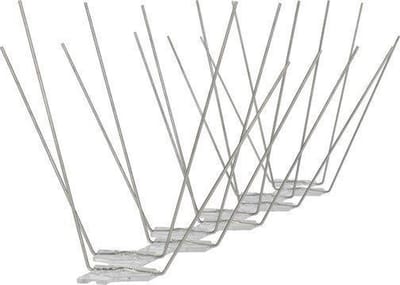 Avipoint Vogelpinnen Duiven - Professionele weringspinnen - Vogelverjager - P20 - 100 pinnen - Genoeg voor 5 Meter - Beschermingsgebied Tot 20.5 cm - Weersbestendig en duurzaam - UV gestabiliseerd polycarbonaat - Zilver