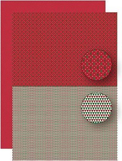 Nellie Snellen - NEVA091 kerstmis print bomen - kaarten scrapbook papier - 5 vellen