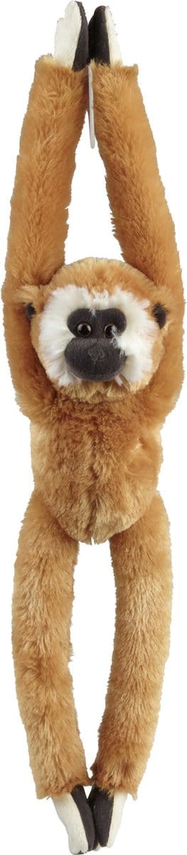 Ravensden Pluche knuffel Gibbon aapje - hangend - bruin - 65 cm - apen knuffels