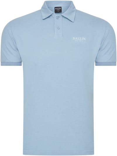 Heren Polo SS met Ballin Est. 2013 Pique Polo Print - Blauw - Maat XXL