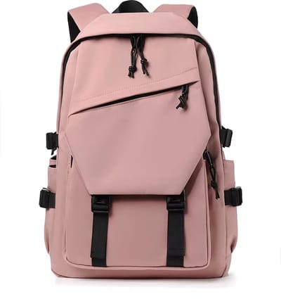 Laptop Rugzak Heren 15 Inch – Waterdichte Rugzak met Laptopvak, Schooltas, Studentenrugzak, Werk Rugzak, Reistas en Dagrugzak-Roze