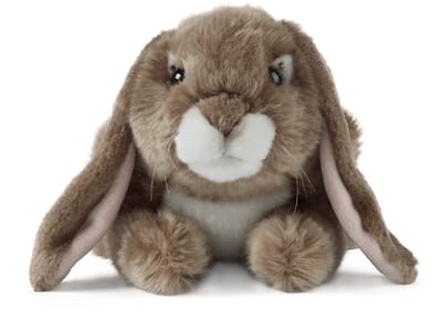 Living Nature knuffel konijn bruin met hangoren eco-vriendelijk.