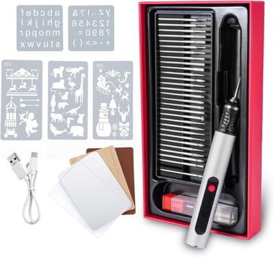 Elektrische Graveermachine - Mini Cutter - Hobby en Knutselen - 3-Traps Snelheid - 30 Delig - Zwart