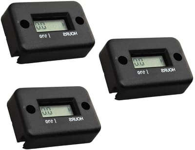 Digitale Toerenteller - Urenteller Motor - Motoren Monitoren - LCD Scherm - 3 Stuks - Zwart