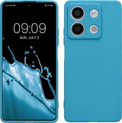 kwmobile telefoonhoesje geschikt voor Xiaomi Redmi Note 13 5G - Hoesje voor smartphone - Precisie camera uitsnede - In Caribisch blauw