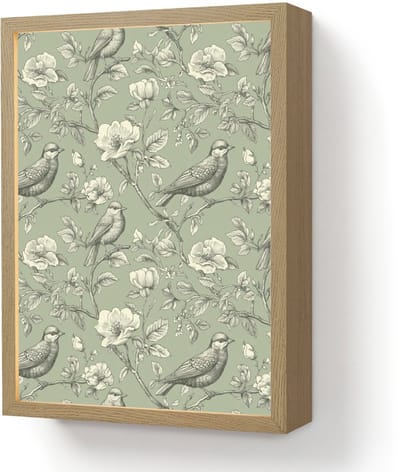 Wandlamp 30x40 cm - Oplaadbaar - Klassiek - Botanisch - Groen - Wandlampen binnen woonkamer - Slaapkamer lamp - Decoratieve nachtlamp - Vloerlamp draadloos