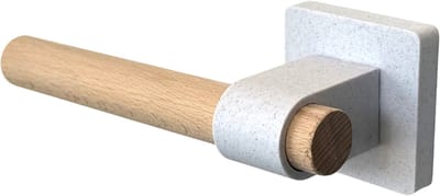Home 3D® - Deurklink Stracciatella – Vierkant Rozet – Beukenhout – Voor Binnendeur / Interieurdeur – Gemakkelijk te monteren – Stijlvolle deurkruk