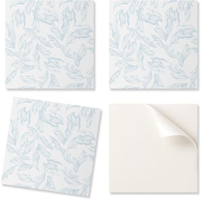 Esthetische vinyl wandtegels met een subtiel bladmotief, 9x30x30 cm