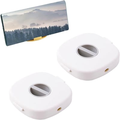 SnelShoppen - Mini Cable Wrapper, Retractable Cord Wraps, Oplaadkabel en Oordopjes Organizer Box voor Thuis en Kantoor [Set van 2 Wit]