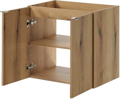 Wastafelonderkast Newport met deuren 60x60x40 cm eikenkleurig [en.casa]