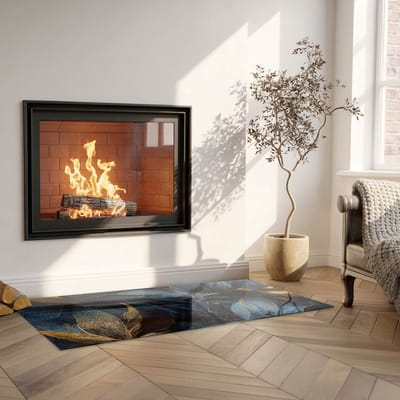 Coloray Vloerplaat Houtkachel - Onderplaat Kachel - 125 cm x 50 cm - Houtkachel Vloerplaat - Marine Vloerplaat Kachel - Onderplaat Voor Houtkachel - Vloerplaat voor Houtkachel - Vloerplaat Open Haard - Verwarmingsaccessoires