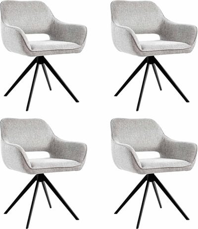 Set van 4 Kick draaistoel Miyo - grijs