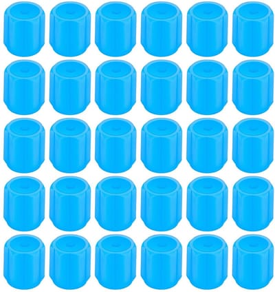 Dailygoods- Ventieldop 30 Stuks - Luminous Ventieldoppen - Dustproof - ABS Materiaal - Blauw - Verbeterde Zichtbaarheid - Ventildeksel