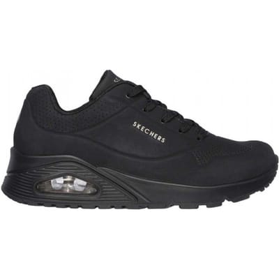 Skechers Dames Uno Stand On Air Wedge Sneakers (Zwart)