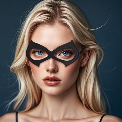 Dailygoods- Kattenmasker Zwart - Halve Gezichtsdesign - Leren Masker - Cosplay/Kostuum - Carnaval/Halloween - Comfortabele Pasvorm