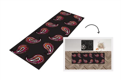 Keukenloper - Loper keuken - Retro - Bandana - Patroon - 150x50 cm - Keukenloper vinyl