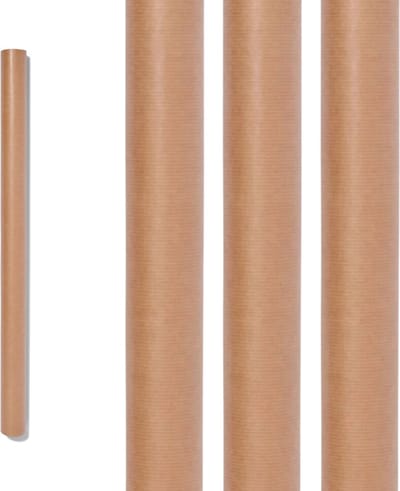 Professioneel Inpakpapier - (3 Rollen) - Kraft / Bruin - 300x70cm - Duurzaam - FSC & Plasticvrij - Klimaat neutraal gecertificeerd - Cadeaupapier - Verjaardag - Kaftpapier