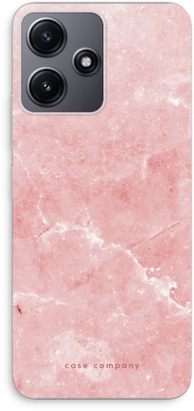 Case Company® - Hoesje geschikt voor Xiaomi Redmi 12 hoesje - Roze marmer - Soft Cover Telefoonhoesje - Bescherming aan alle Kanten en Schermrand
