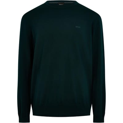 Boss Heren Crew Neck Regular Sweatshirt met lange mouwen (Donkergroen)