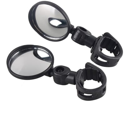 VHV - Fietsspiegel - 2 stuks achteruitkijkspiegel 360° draaibaar - bolle spiegel 8 cm - voor fiets en e-scooter