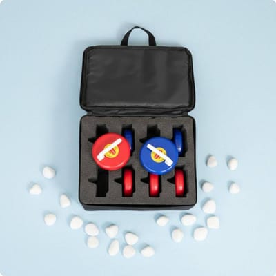 4 Stuks Dryland Curling Steen Trainingsgebruik Binnen Curling Mat Spel Sportuitrusting Moeiteloos Glijden Snelle Installatie