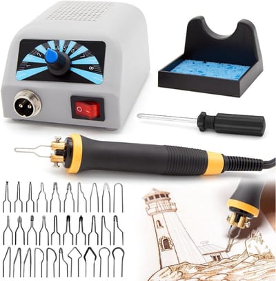 SCH® Houtbrander set - Houtbrander - Pyrografie - Zwart - ‎18cm x 18cm x 12cm