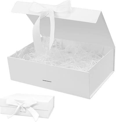 Dailygoods- Geschenkdoos groot 21 x 17 x 7 cm - Cadeauverpakking - Decoratieve doos met deksel - Bruiloft/Verjaardag - Strik - Sfeervolle kleuren