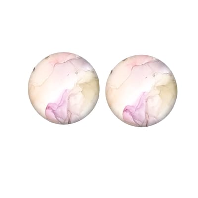 Clip oorbellen -Annisa - pastel roze -2 cm- Geen gaatje- Charme Bijoux