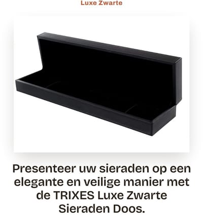 Dailygoods- Sieradenbox Luxe - Juwelenkistje - Organiserend Ontwerp - Antislip - Velours Binnenkant - Bescherming tegen Krassen - Juwelendoos