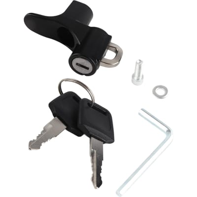 Motorhelm Veiligheidshaak Slot met 2 Sleutels 6mm Schroefgaten Anti-diefstal Aluminiumlegering voor black