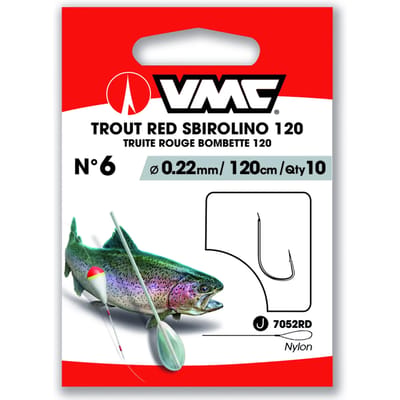 Haak VMC Trout Red Sbirolino 120 (x10)