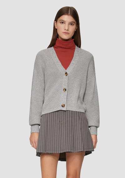 Vrouwen gebreide wolmix cardigan QS