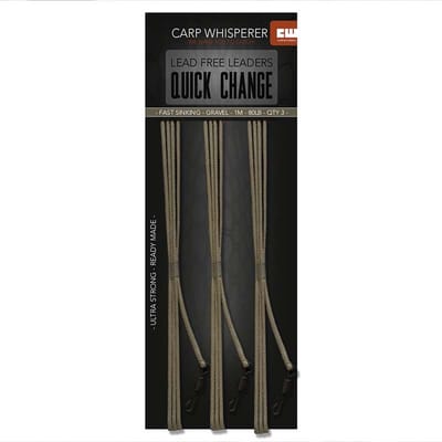 Carp Whisperer - Quick Change Leaders - 3 stuks - Gravel