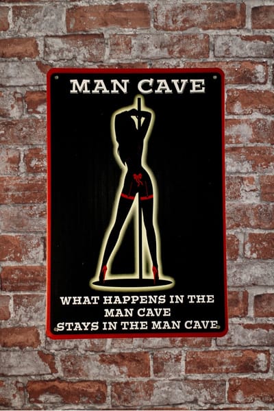 Wandbord - Mancave danspaal - Muurplaat - Metalen wandbord - Mancave - Mancave decoratie - Retro - Metalen borden - Metal sign - Bar decoratie - Tekst bord - Wandborden – Bar - Wand Decoratie - Metalen bord -