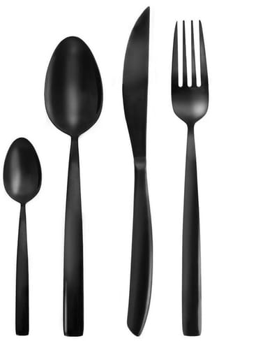 Orion BLACK LUXURY - Bestekset - 6 Personen - 24 Delig - Roestvrij Staal