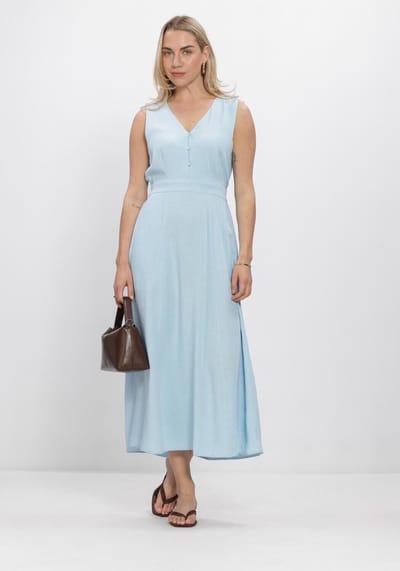 MSCH Copenhagen Mschdaria Sl V Dress Dames - Jurk - Lichtblauw - Maat S