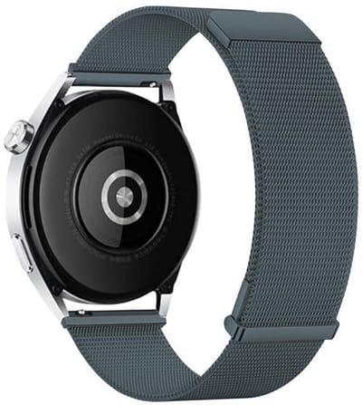 Milanees bandje - geschikt voor Garmin Venu (2 Plus) / Venu SQ (2) / Vivomove (Style - Sport) / Vivoactive 3 / 5 / 6 / Forerunner 55 / 165 / 245 / 645 / 570 - 42mm - grijs
