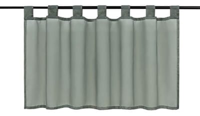 Transparant Kort Gordijn zonder Boren voor Slaapkamer en Keuken - 45 x 120 cm - Grijs