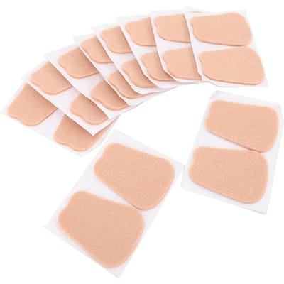 20 Stuks Vilt Schoenen Tongpads Zelfklevende Tongkussens Inzetstukken Voor Laarzen Wandelschoenen M(for 4-6.5kg) white