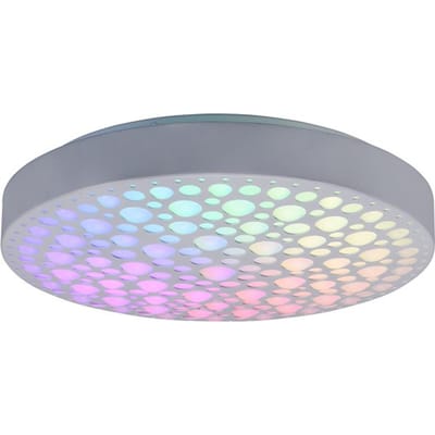 Reality - LED Plafondlamp - Plafondverlichting - 22W - Aanpasbare Kleur - RGB - Afstandsbediening - Dimbaar - Rond - Wit - Kunststof