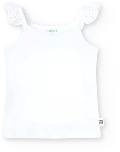 Boboli 438140 Mouwloos T-shirt Wit 16 Years Meisjes